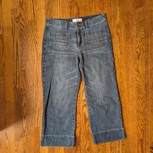 CAbi Carmel Crop - Dark Blue Cropped Jeans, Size 8